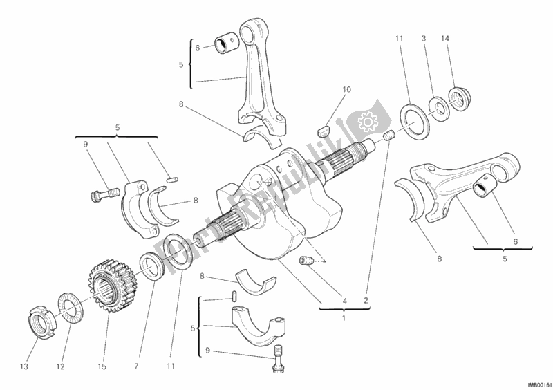 Tutte le parti per il Albero A Gomiti del Ducati Multistrada 1200 S Touring 2010